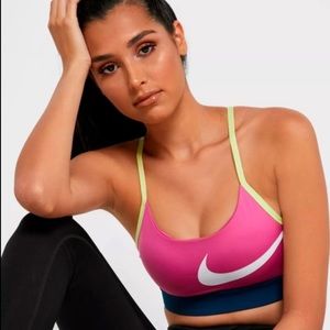 Nike Pink and Blue Sports Bra